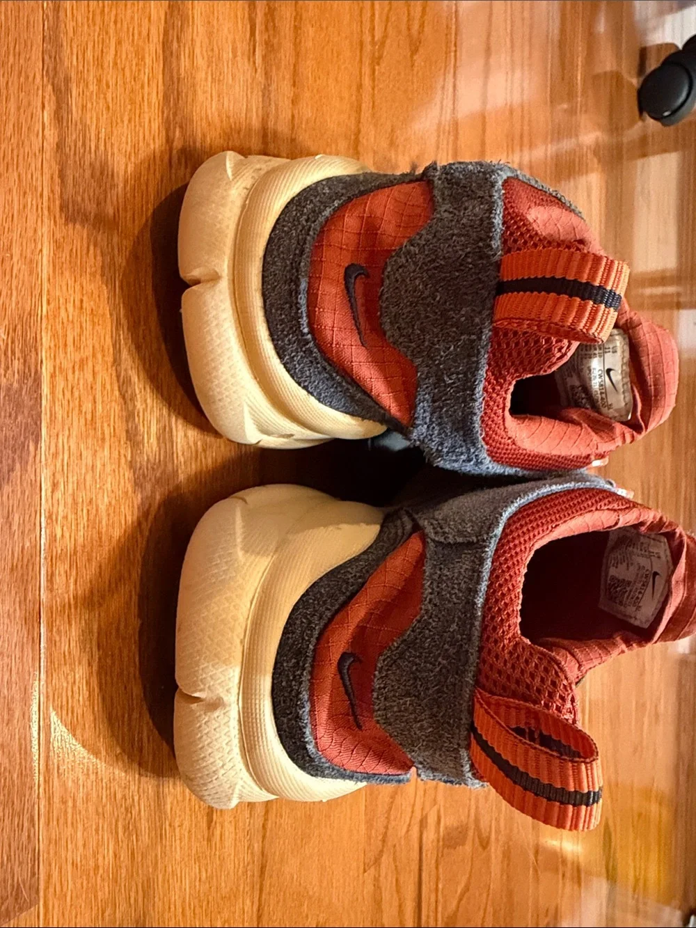 Nike gray and Red Slip-On Athletic Sneakers
